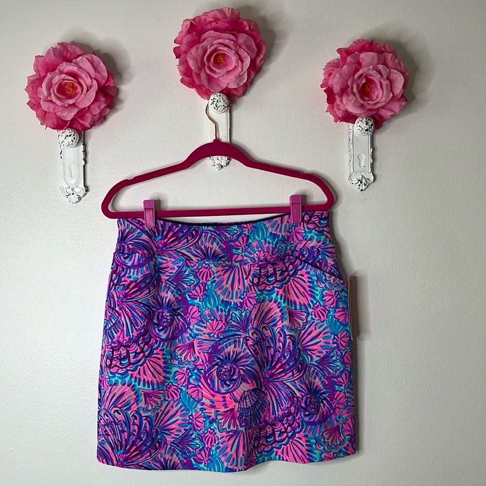 Worn 1x Lilly Pulitzer Monica Skort UPF50+ Turquoise Oasis Shelleidoscope
